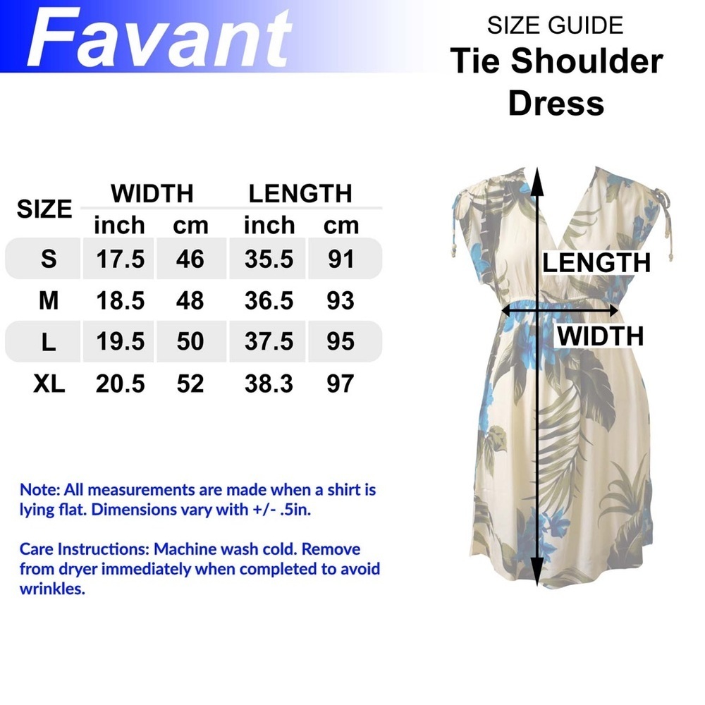 NEW! Favant Women's Hawaiian Floral Plumeria Tie Shoulder Dress Large - Picture 3 of 11